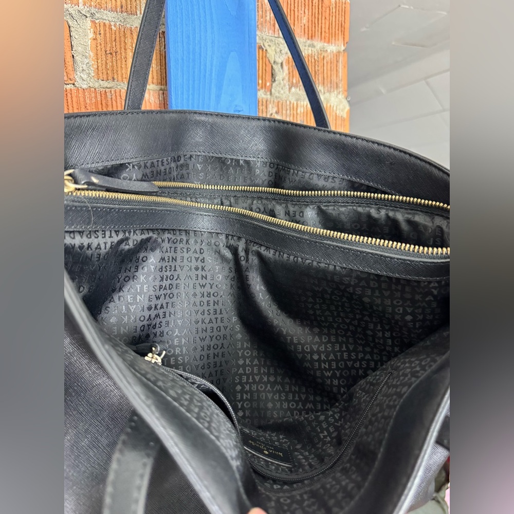 Kate Spade Laurel Way Jaymes Black Saffiano Leather Tote Bag - Picture 6 of 6